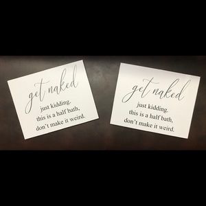 cute home decor bathroom sign